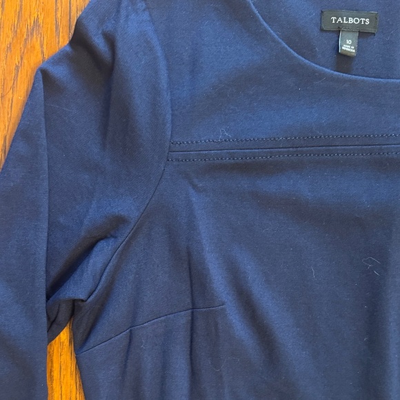 NWOT Talbots Navy Blue Ponte Dress - Picture 4 of 8